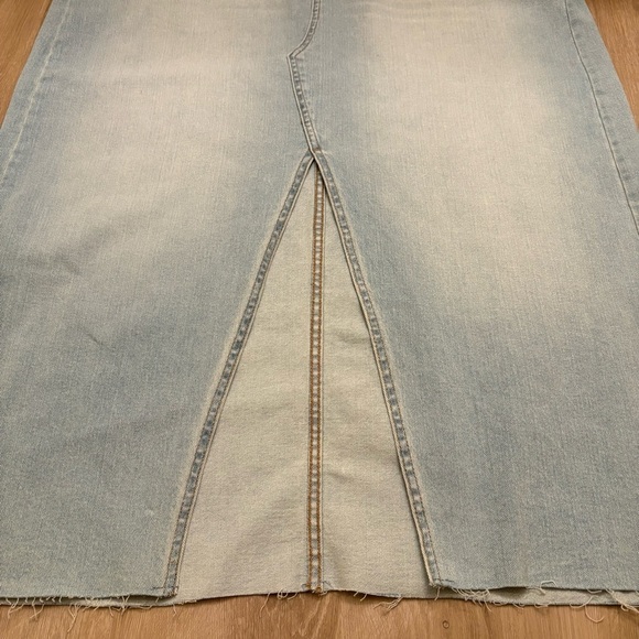 Jessica Simpson Light Blue Denim Midi Skirt with Raw Him Womens 18 Plus Size - Picture 7 of 14
